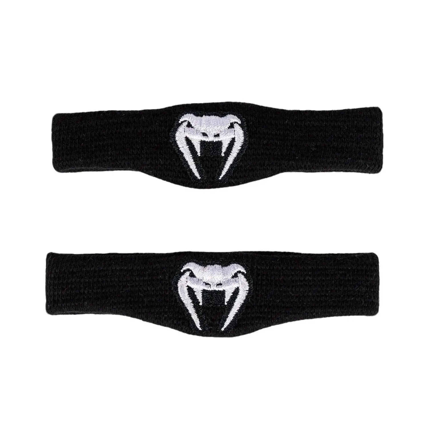Venum Lineup Bicep Bands - Black/White Soft Elastic Athletic Performance Sweat Bands for Football with Victory Logo Design, Sweat Band, Arm Bands