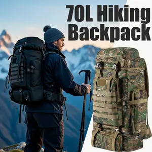 JSERYISGN 70L Mountain Expedition Pack | Professional Load-Bearing for Technical Terrain & Overnight Camps