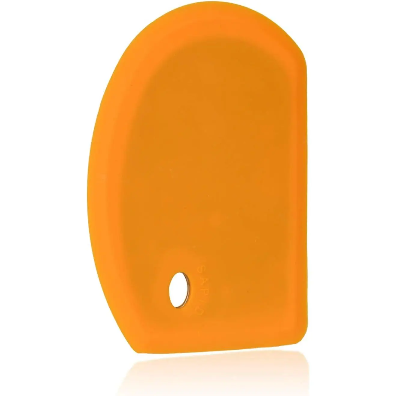 Flexible Curved Edge  Bowl Scraper(5.98"4.3"),  Grade Dough Scraper for Baking Sourdough Bread, Cake, Bench Scrapers, Multipurpose Kitchen Dish Scrapers, Easy to Clean (1, Orange)