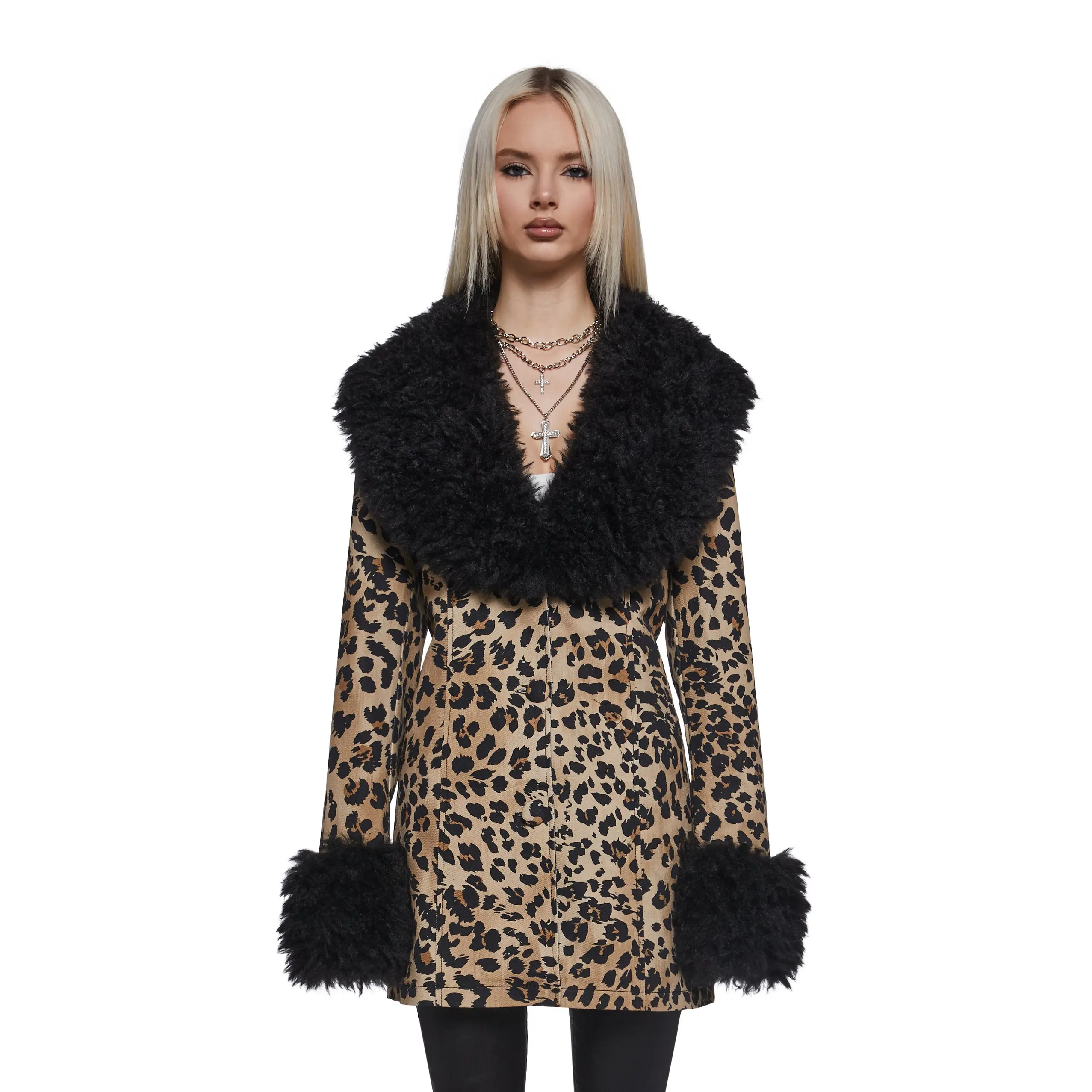 Champagne Showers Leopard Coat