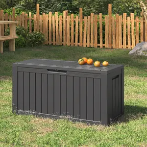 LHBCRAFT 31/72/120-gallon outdoor deck storage box Waterproof, Lockable, Extra Seat, UV 1000+ Anti-ultraviolet, Easy Installation, Reinforced Structures,Christmas gift