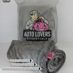 Auto Lovers Essentials Twisted Loop Drying Towel - Super Absorbent, 1300 GSM Microfiber Towel Made with a Twisted Loop Microfiber Weave
