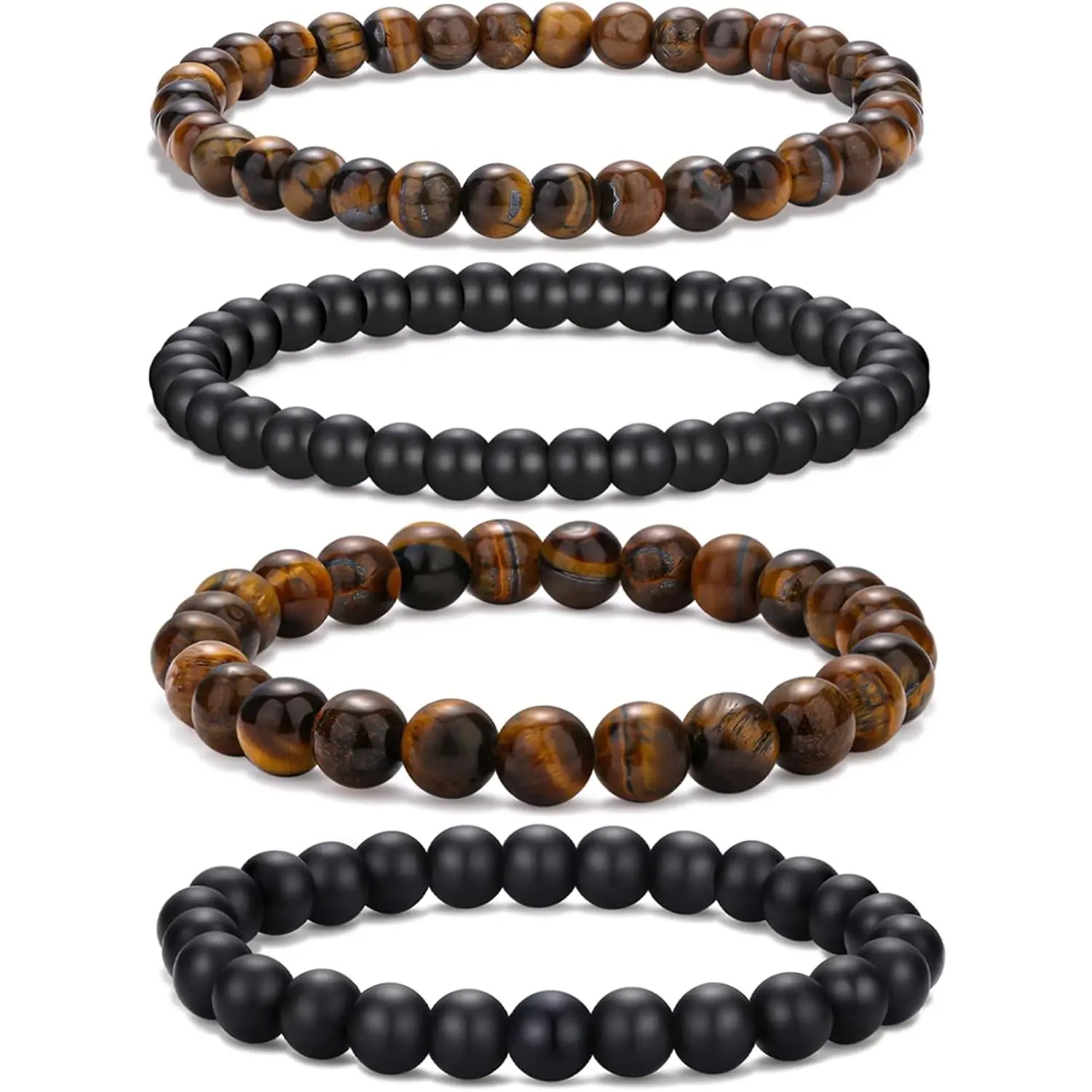 4,tiger eye,black bracelet