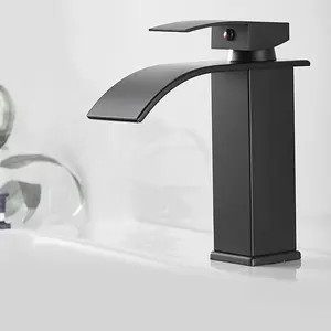 Stainless Steel Bathroom Faucet, Modern Bathroom Sink Faucet, Waterfall Faucet, Bathroom Accessories, Home Supplies for Bathroom Decor