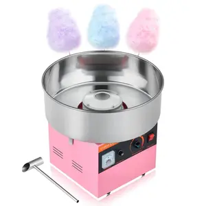 VEVOR Cotton Candy Machine Commercial,  1000W Electric Candy Floss Maker, Easy Use with 15 inch Stainless Steel Bowl and Sugar Scoop, Makes Hard Candy for Home Kids Birthday, Family Party, Pink