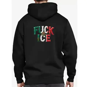 Hoodie Inspired by Mexico Flag Featuring Striking Anti ICE Design for Everyday Fashion