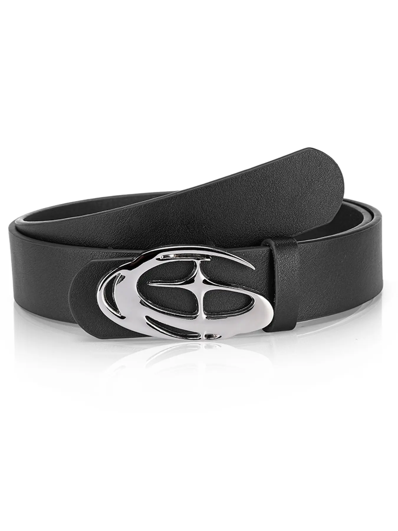 Punk Style Y2K Unisex Adjustable Silver Color Cross Buckle Belt, Unisex Statement Belt, Fashion Streetwear for Birthday and Holiday Gifts