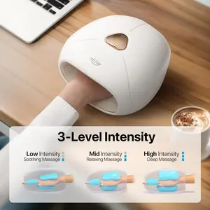 Alljoy Hand Massager with Heat, Rechargeable Finger Massager, 3 Levels Compression, Ideal for Women, #Comfort, Cordless Gift