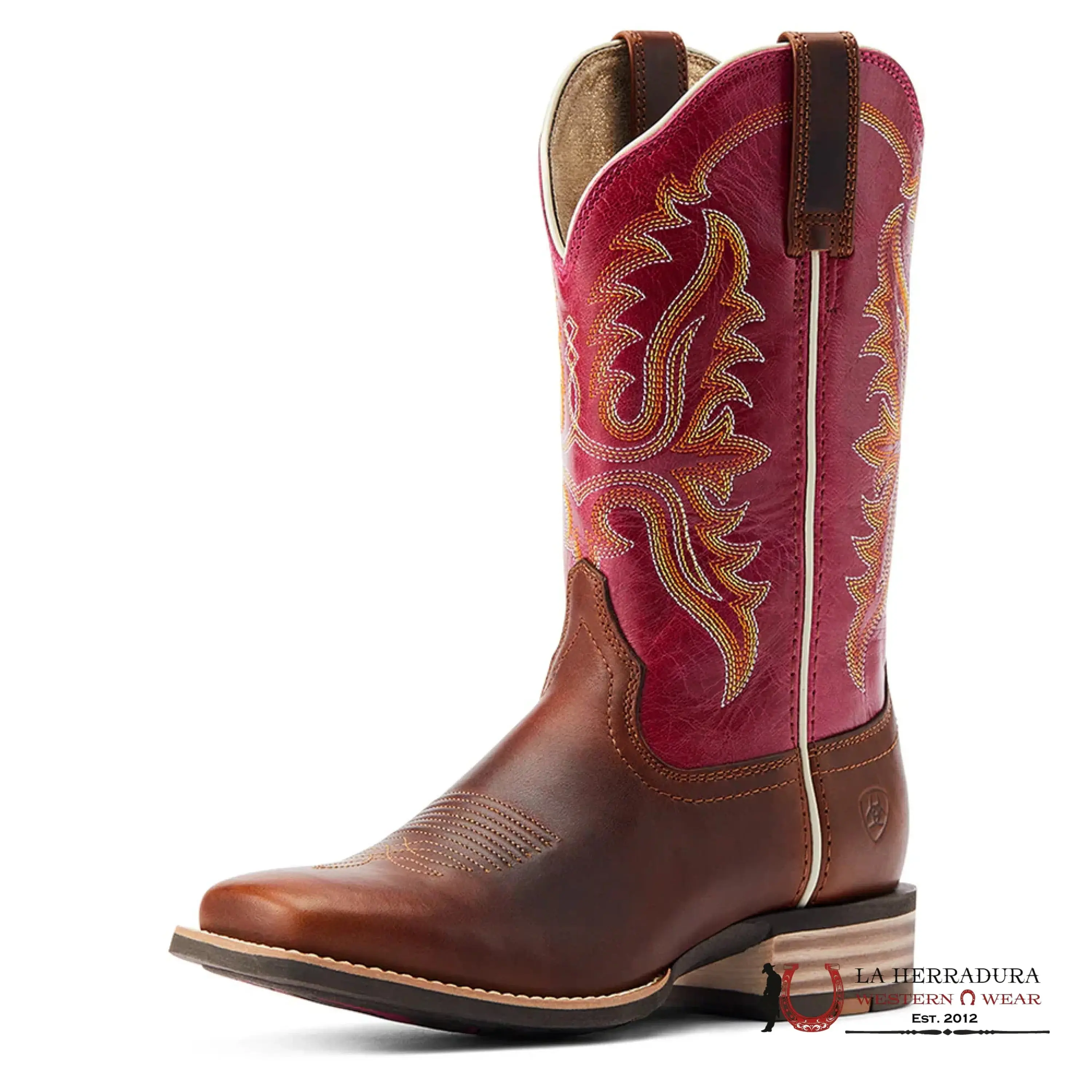 WOMENS ARIAT OLENA VINTAGE CARAMEL BERRY ROUGE BOOT 10044441
