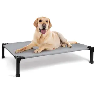 Cooling Elevated Dog Bed with Breathable Mesh, Chew-Proof Washable Pet Cot & Sturdy Metal Frame – Portable, No-Slip Design for Indoor/Outdoor Use