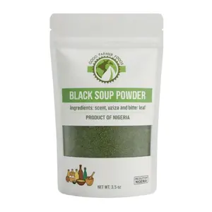 GOOD FARMER FOODS Black Soup Powder Mix 3.5 oz All Natural Nutritious Bitter Scent Uziza Leaves from Nigeria