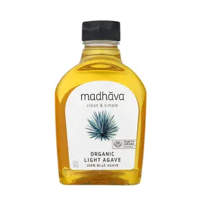 Madhava Organic Light Agave Nectar 100% Blue Agave – Natural Sweetener 23.5 oz