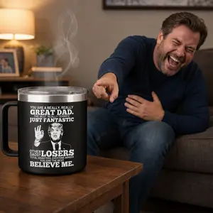 14oz Modern Ceramic Mug - Ceramic Mugs for Dad, Reusable Washable Kitchenware Drinkware, Funny Father’s Day & Birthday Gifts, Father's Day Gifts
