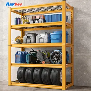 Raybee Furniture 40" W Garage Shelving, Heavy Duty Storage Shelves, Load 2000LBS, Adjustable 5 Tier Wire Metal Shelves for Industrial Use