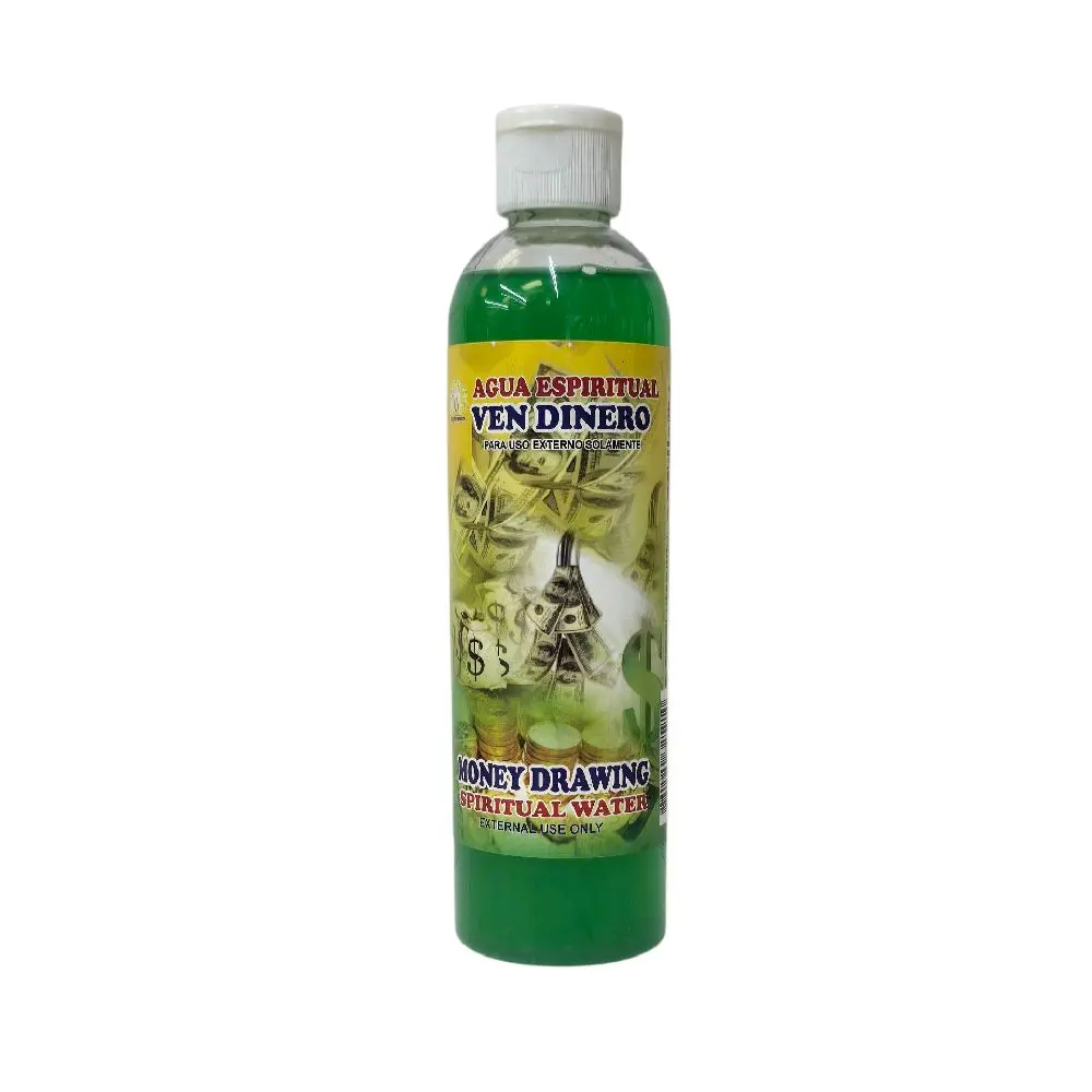 Money Drawing Spiritual Water (Agua Espiritual Ven Dinero), 8 oz Unisex Cleansing Fragrance for Attracting Wealth & Prosperity, Energetic Cleansing, Bottle, External, Attracts Money, Boosts Financial Luck, Esoteric Practices, Money Rituals