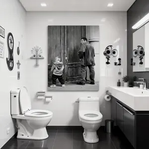 Funny Bathroom Movie Wall Decor Artistic Lightweight Decoration Aesthetic Room Poster Canvas Poster, Cute And Vibrant Poster for Bathroom, Bedroom, Dorm, Gaming Setup Modern Minimalist Design