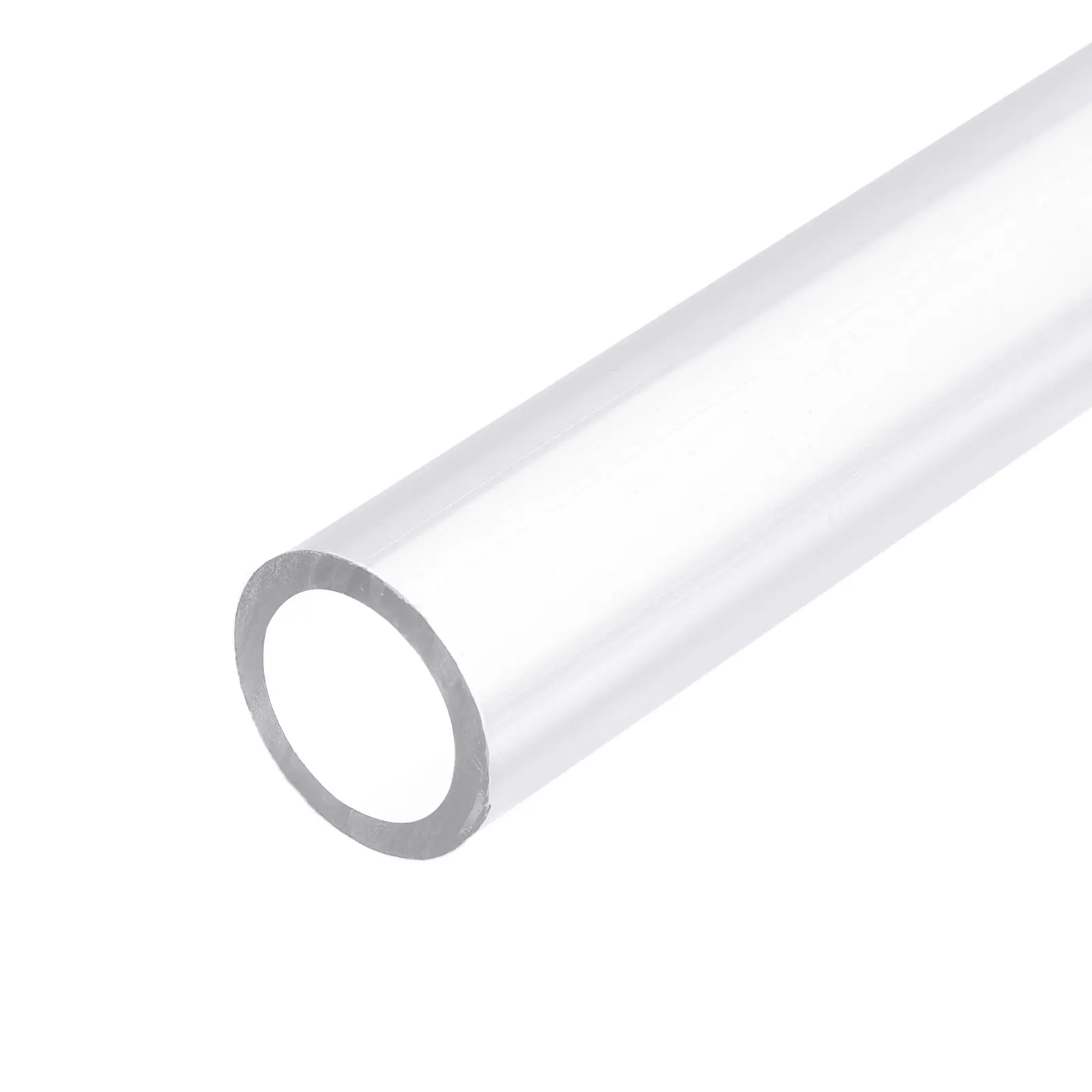 YELARXI Clear PVC Pipe, High Impact Rigid Tube Round Pipe Plastic Vinyl Tube - Fitting for Garden/Home/Dust Collection/Aquarium/Fish Tank, 1.08ft Length, 0.47"ID to 1.69"ID