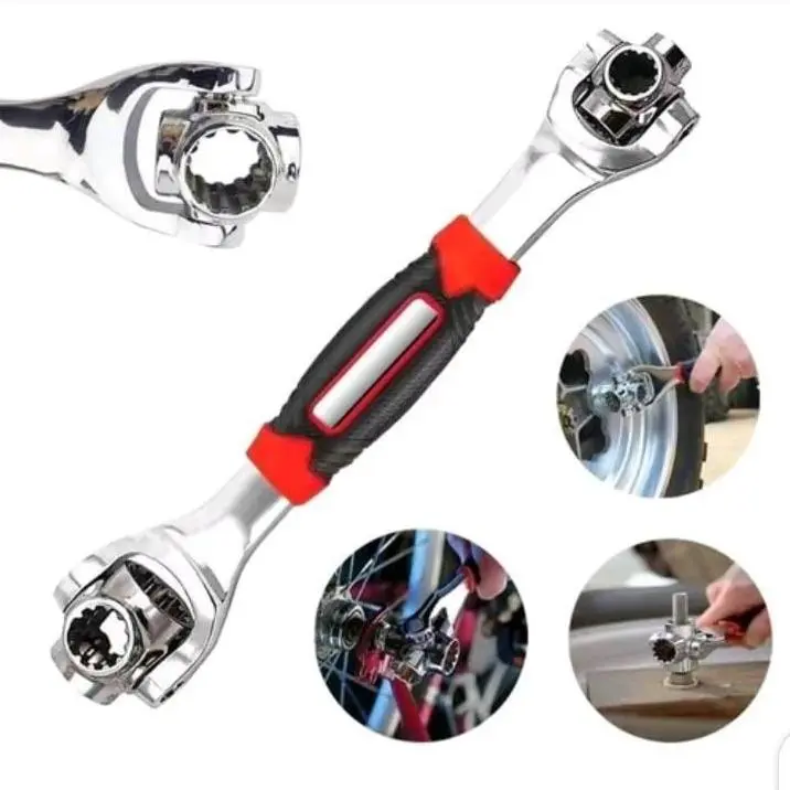 Multifunctional Socket Wrench - 52-in-1 Universal 360-Degree Revolving Spanner Tool for Home, Car Repair
