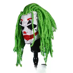 Punk Clown Mask, Halloween Horror Scary Mask, Carnival Party Clown Terror Headgear, Halloween Costume Accessory, Fun and Spooky Props