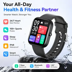 [Summervibes] Tukio 2026 Smartwatch 1.85" Touchscreen with 120+ Exercise Modes Sleep Monitoring & Wireless Connectivity for Holiday Gifts & Fitness Tracking summerwins