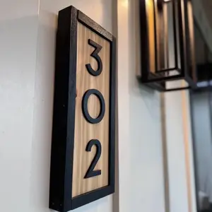 Custom Cedar Address Sign