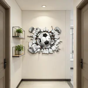 SICANDAENHK Level up your boy’s room with these cool 3D soccer wall stickers!Realistic ball design, easy to apply, perfect for bedroom, playroom, living room, window and door decor.Size 19.7*24.3in for strong sporty vibes⚽️