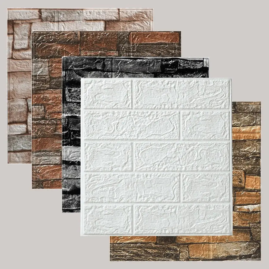 30-Piece 3D Brick Pattern Decorative Wallpaper Set, Self-Adhesive Foam Stickers, Peel and Stick Wallpaper Designs, Easy Cleanable, Customizable for Kitchen Living Room Bathroom Corridor