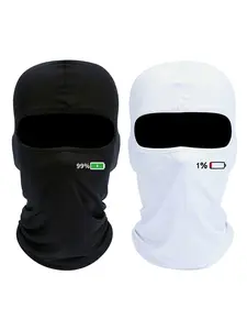 2pcs Electric Print Balaclava Face Mask, Summer Cooling Neck Gaiter, UV Protection, Sporty Style for Men & Women
