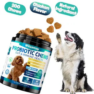Woyamay Probiotics for Dogs, 200 Soft Chews Multivitamin Support Gut Health|Itchy Skin|Diarrhea|Gas|Digestive & Immune System, Probiotic/Vitamins Suppliments for Dogs #Summervibes #petlovers