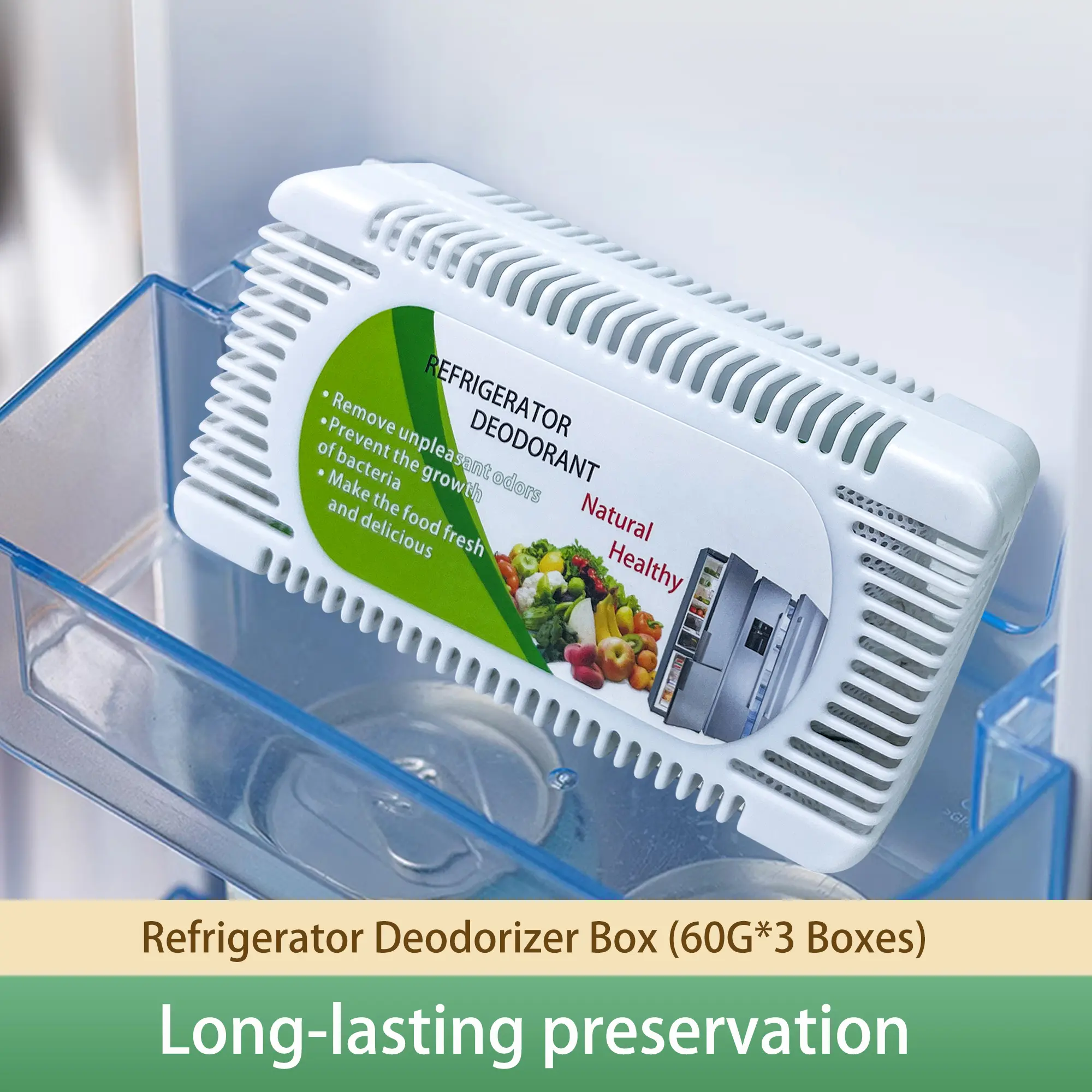 Activated Carbon Deodorizer Box - Universal Fit, Reusable Moisture Absorber for Odor Removal in Fridges, Freezers, and Camping Coolers