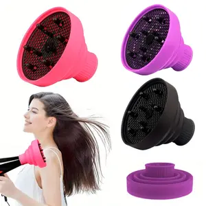 1pc Hair Dryer Hood Accessory, Foldable Hair Dryer Accessory - Easy To Store, Hair Tools For Salon Or Home Use, Professional Hair Dryer Diffuser Attachment For Naturally Curly And Straight Hair, Compatible With Most Hair Dryers