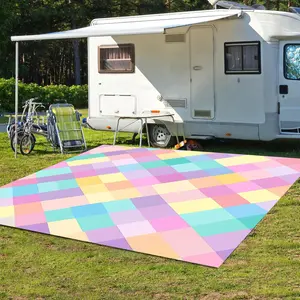 Irregular Checkered Pattern Picnic Mat, Portable Foldable Picnic Blanket, Lightweight Easy To Clean Picnic Mat for Outdoor Camping, Backyard, Picnic