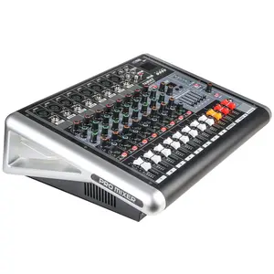 METYONLASER Digital 8-Channel Audio Mixer Amplifier - 2x300W Output, Bluetooth, USB, DSP Reverb Controller, DSP Effects, 16 Sound Modes, XLR/Mic Plug, Multi-Plug Compatibility, Smartphone Connectivity for Live Performances