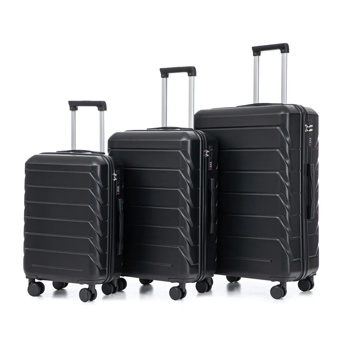 Durable Hardshell ABS Carry-On Luggage Set - 19.3"x11.4"x29.5" Crash-Resistant, Rigid, High-Capacity Suitcase with 360° Double Silent 4-Wheel Spinner Wheels, Retractable Telescopic Handle, Waterproof & Anti-Scratch, Carry-On Luggage Sets, Crash-Resistant