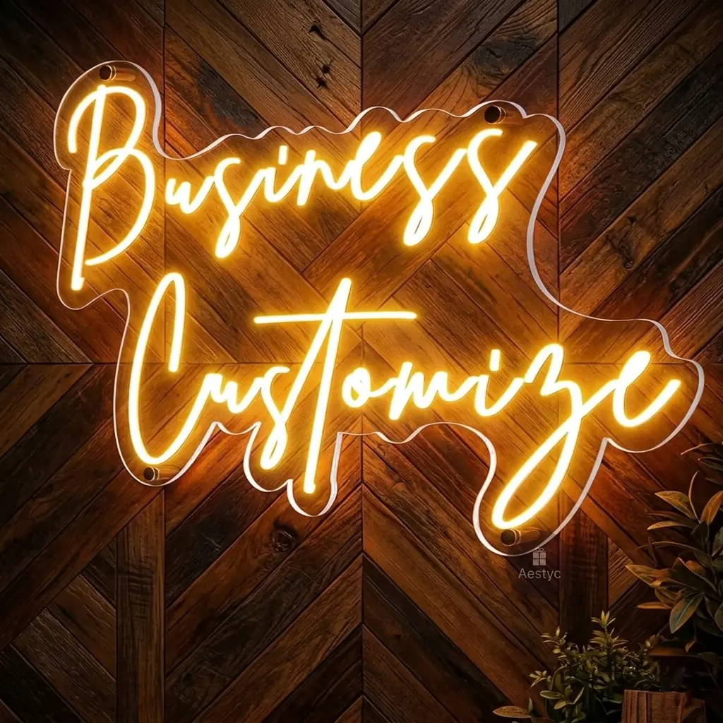 Custom Business Neon Sign - Personalized LED Logo Light Up Sign for Beauty Salon, Nail Bar, Office & Shop Decor - Professional Customizable Neon Name Sign