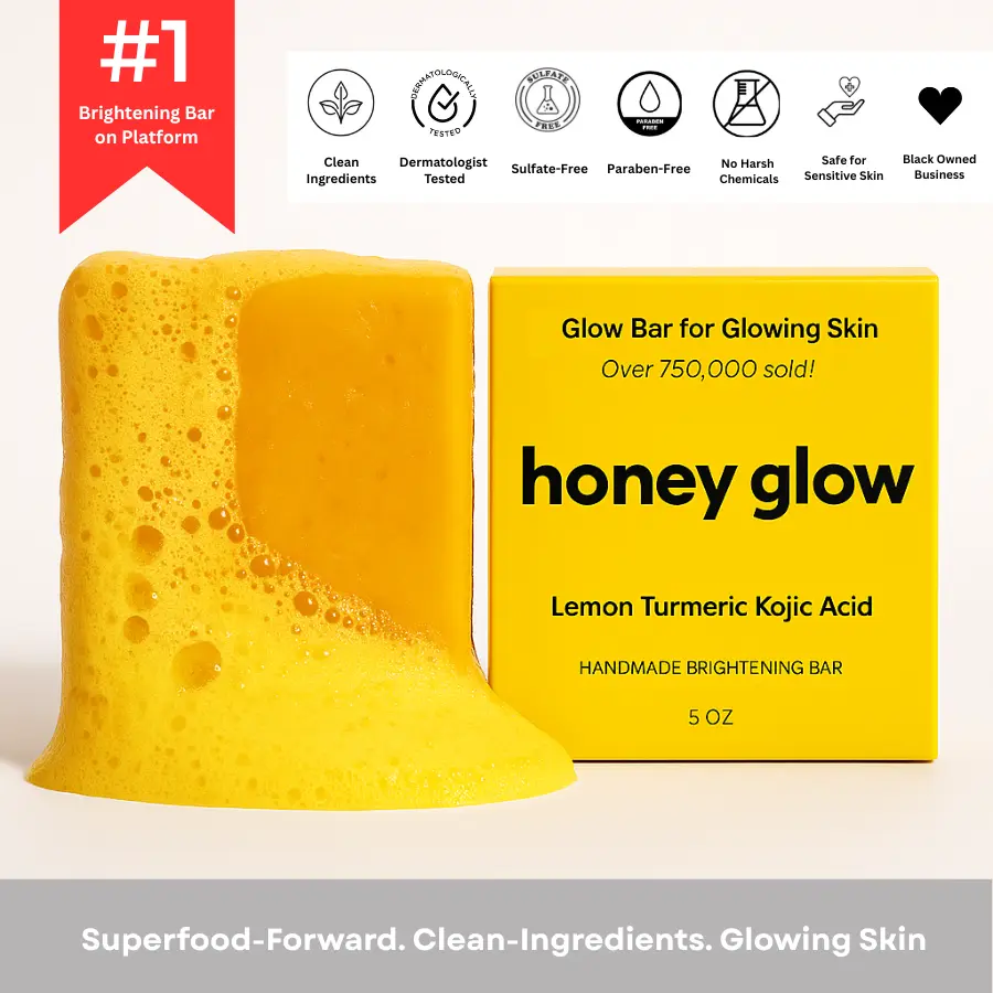 Honey Glow Lemon Turmeric & Kojic Acid Brightening Soap, Dark Spot Remover Honey Glow Lemon Turmeric & Kojic Acid Brightening Soap, Dark Spot Remover