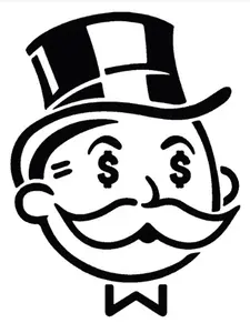 Comfortable x Monopoly Man Face Vinyl Decal Comfortable x Monopoly Man Face Vinyl Decal