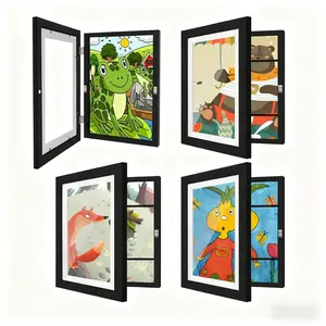 4 Art Display Frames, Reusable Art Frame, Magnetic Closure, Suitable for Drawings, Crafts, Photos, Home Decor, Picture Frame Set (a4 21x29.7 Cm)