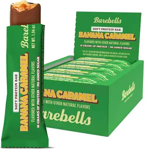 Barebells Soft Protein Bar - Banana Caramel - 20g Protein (12 Bars)