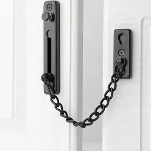 No Drill Stainless Steel Door Security Chain, Thickened Anti-Theft Door Latch Chain, Home Hotel Safety Anti-Lock Door Bolt Accessory, Door Hardware