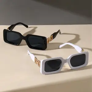 2-pack 2025 Style Square Frame Sunglasses for Women European American Hollow High-end Modern Catwalk Fashion Trends negative glasses Vintage Thin Horn Rimmed Glasses Blue Light Blocking Anti-Eyestrain Glasses Women's Rhinestone Glasses unisex frame glass