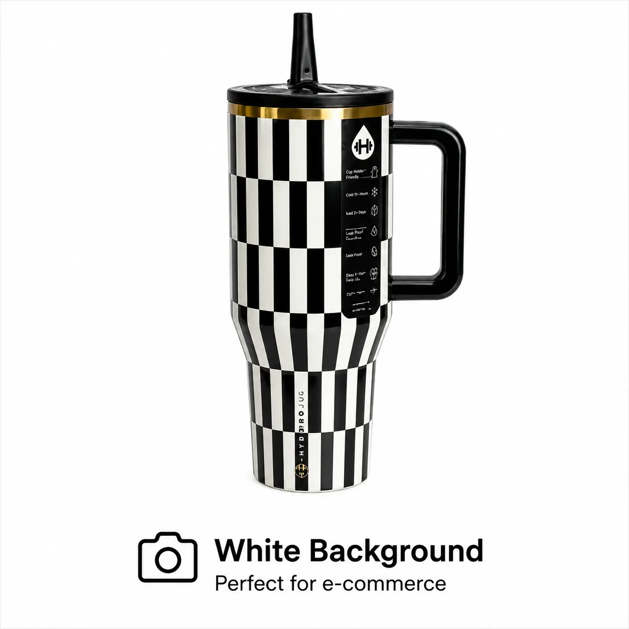 40oz Hydro Everyday Tumbler - Double-Wall Vacuum Insulated Thermal Flask Water Bottle, Lightweight Drinkware with Flexible Straw, Dustproof Leak-Proof for Car Holders, Home Storage; Lightweight Eases Daily Carry, Fits Gym Bags