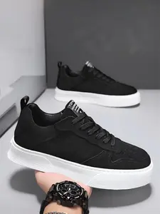 Men's Suede Retro Sneakers | Chunky Sole Casual Shoes | Vintage Style Plimsolls