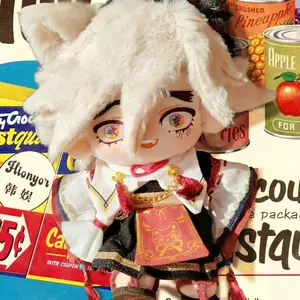 20CM Anime Demon Slayer Douma Handsome Boy Doll Cosplay Cotton Stuffed Body Dress Up Clothes Cotton Gift Xmas