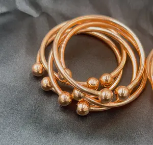Authentic Thick Copper Magnetic Bangles - Exquisite Adjustable Cuff Stackable Beaded Design Trendy Jewellery Accessories Faith Wear Jewelry(1)
