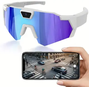 Smart POV Baseball Outdoor Active Glasses with Camera for Men Women Anti-Glare Lightweight Sports Eyeglasses 1080 Full HD Recording for Running Cycling Hiking Device Wearable 4K Video Photo Capture Hands-Free Convenience Water Resistant
