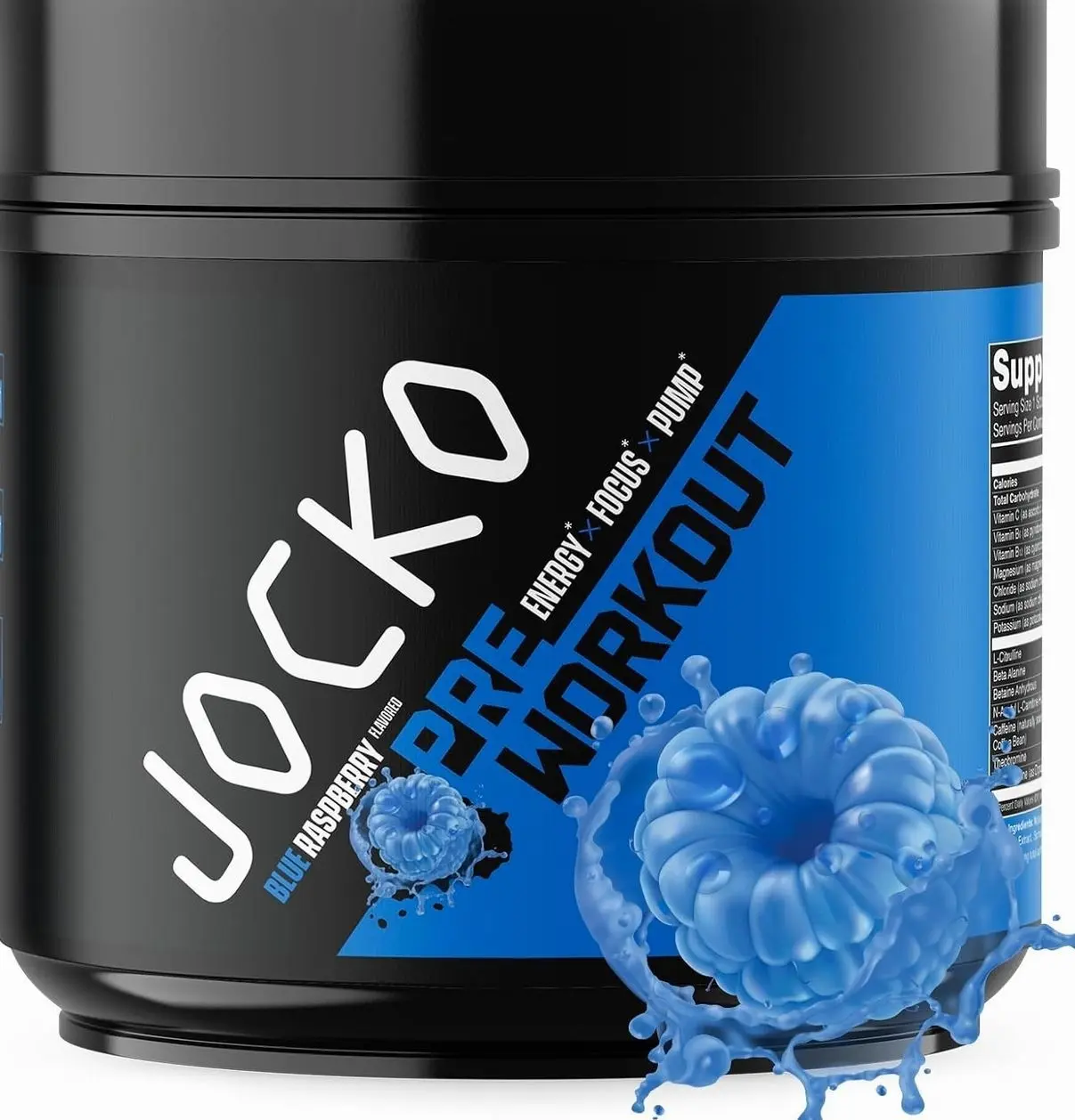 Jocko Fuel Ultimate Pre Workout Powder - Pre-Workout Energy Powder Drink for Men & Women - High Stim Sugar-Free Nootropic Blend to Support Muscle Pump, Energy, & Recovery 200mg Caffeine Blue Raspberryundefined
