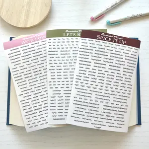 Annotation Phrases Transparent Sticker Sheets