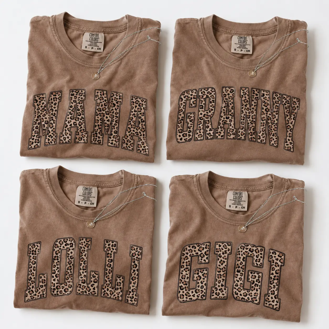 Comfort Colors Leopard Lolli Shirt, Personalized Lolli T-Shirt, Cute Grandma Gift Tee, Mimi Gigi Grandmother Shirt, Vintage Distressed Style, Espresso Color, Mothers Day Gift, Custom Family Shirt – DPCLICK