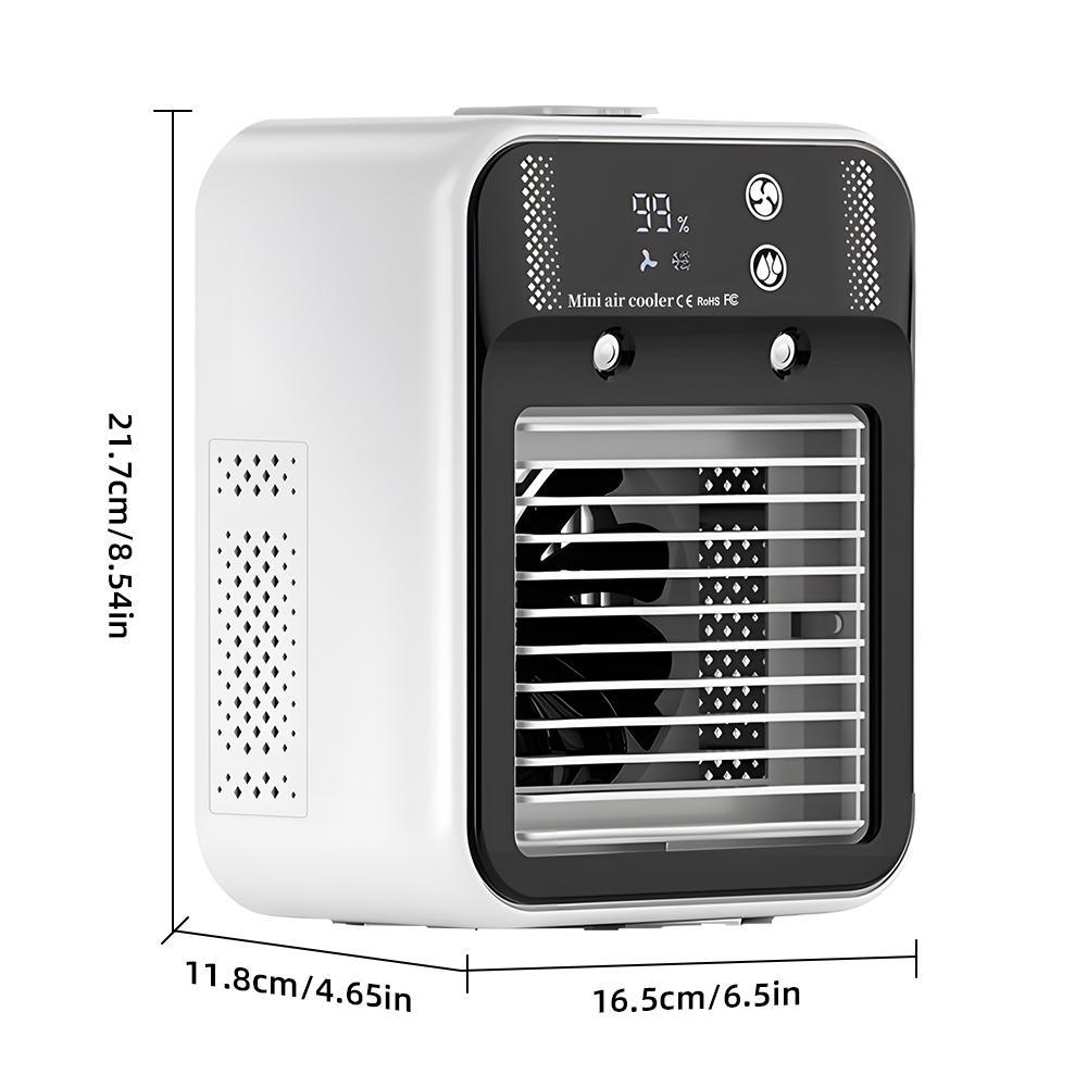 【FathersDayGift】 Portable Air Conditioner Mini Personal ac Unit Upgraded Air Cooler Cooling Fan Small Air Conditioner 2 Speed Cool Mist & Speeds for Room Office Camping Car